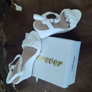 Forever white sandals